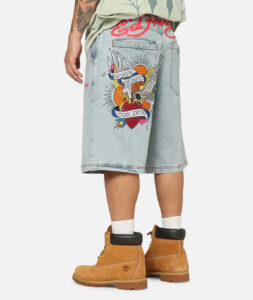 Ed Hardy Brave Hearts Jorts