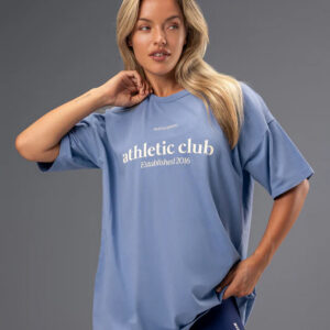 Athletic Club Oversized Tee Faded Denim